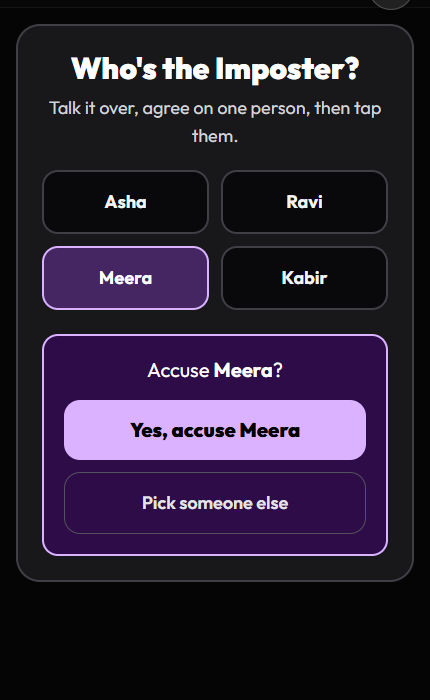 Accuse Meera?